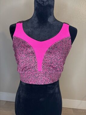 lululemon athletica Oxygen Pink Speckled Sports Bra Size 12